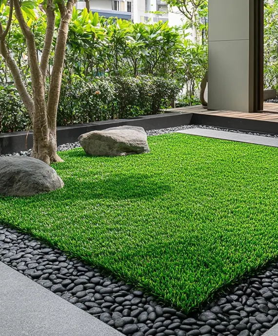 Artificial turf setup in Bangladesh