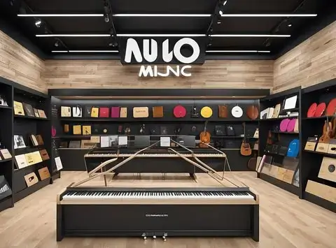 Branding and visual styling for music shops