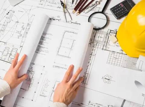 Building plan drawing