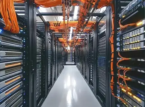 Cable management system for data center interior