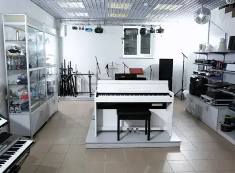 Counter and storage design for music stores