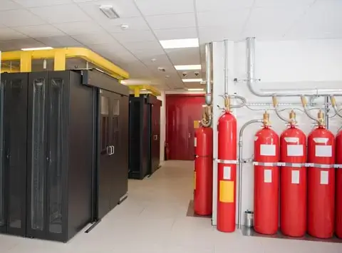 Fire safety planning for data center interior