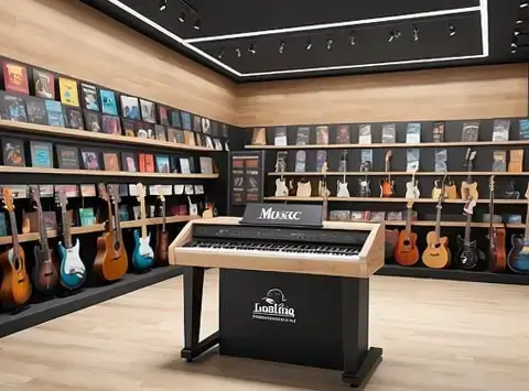 Instrument display design for music stores