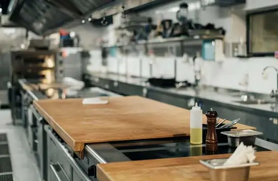 Open kitchen counters