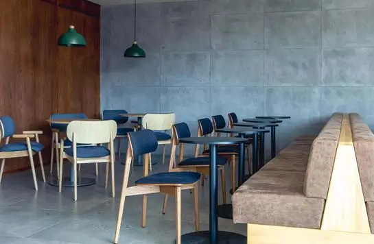 Oven-side bar seating