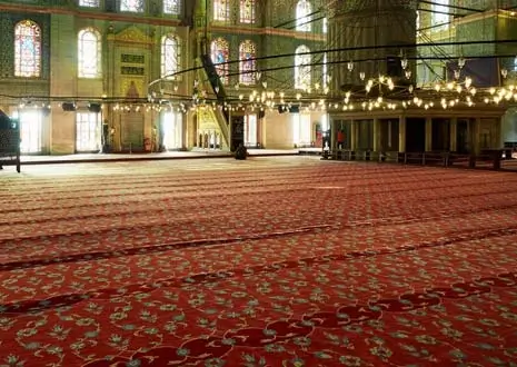 Prayer hall layout & carpeting