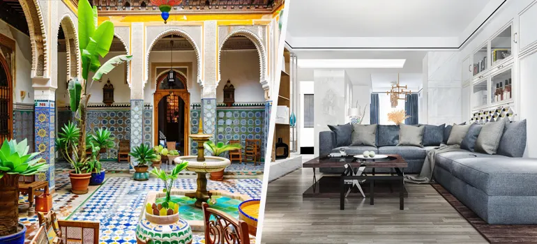 Traditional vs modern interior design